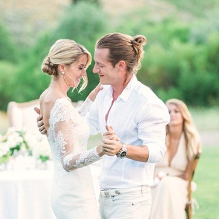 Hayley Stommel  and Tyler Hubbard wedding picture.